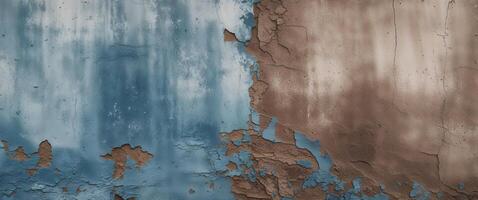 Blue and Brown Wall Texture Abstract Grunge Backdrop - High Quality Image for Design Projects. photo