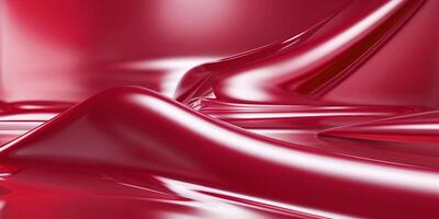 A red liquid flowing over a surface photo