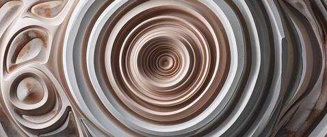 Abstract Geometric Design with Concentric Circles and Textured Background. photo