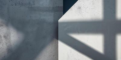 Abstract interplay of light and shadow on a textured concrete surface. photo