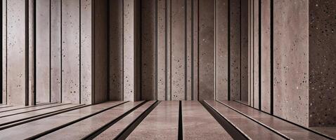 Abstract Room with Vertical Lines and Speckled Walls. photo