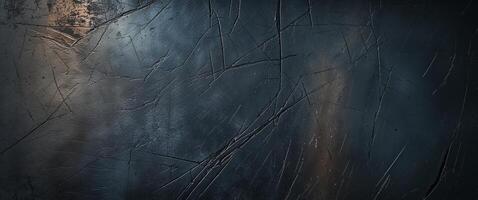 Scratched dark surface texture background. photo