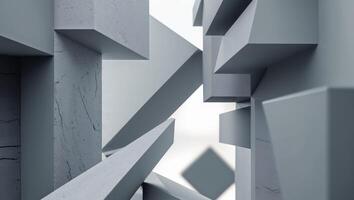 Abstract geometric shapes creating dynamic composition photo