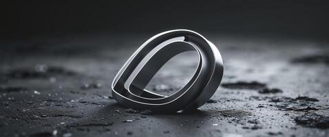 A ring with a black background and a white background photo