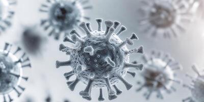 Microscopic view of virus particle of structure photo