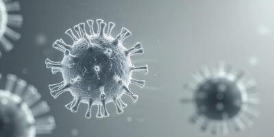 Microscopic view of virus particle structure and potential for contagion photo