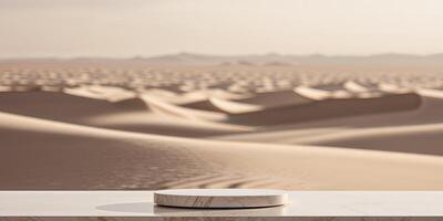 A white table with a white object on it photo