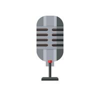 standing retro microphone illustration drawing vector