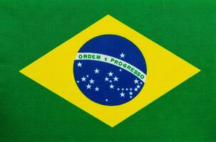 Brazilian flag displayed with vibrant colors and design photo