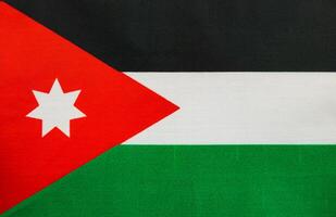 Jordan flag displayed prominently in vibrant colors photo