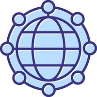 Global Network Icon Symbol Art vector