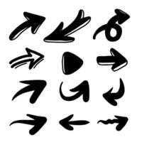 Hand drawn Arrows icons Set. arrow icon with various directions. EPS 10 vector