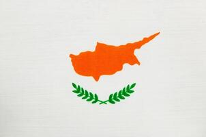 Cyprus flag emblem featuring olive branches and outline photo