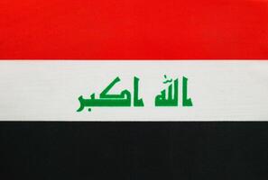 Iraq flag displayed in vibrant colors during celebration photo