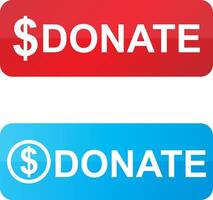 Donate Button Icons design vector