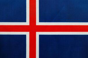 Icelandic flag design featuring blue, red, and white photo