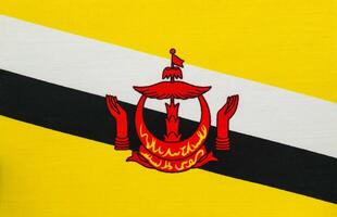 Brunei flag displayed on a blue background photo