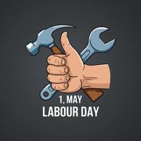 Gradient Labour day, 1 may labour day vector