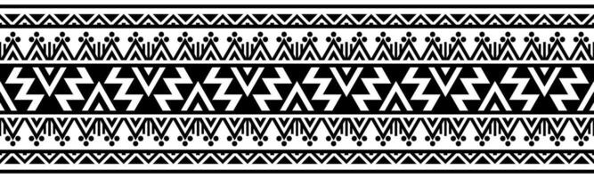 Decorative Aztec Element in Traditional Ethnic Style with Retro Border Ornament. vector