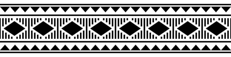 Retro Style Ethnic Aztec Decor with Native American Geometric Border Element. vector