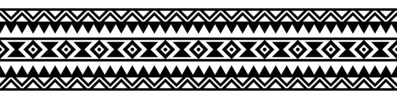 Native American Inspired Fabric with Ethnic Aztec Tribal Retro Border. vector