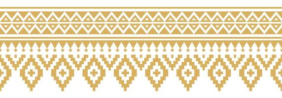 Native american ethnic style with vintage embroidery and aztec tribal border. vector