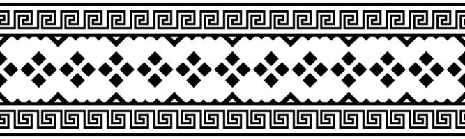 Retro Ornament in Traditional Ethnic Aztec Border Design. vector