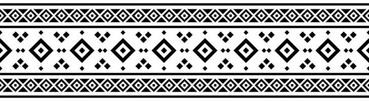 Ethnic Textile Pattern with Aztec Border and Retro Native American Decor Element. vector