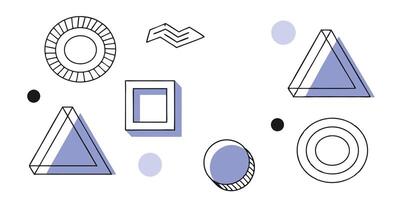 A drawing of geometric shape design vector