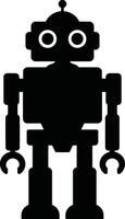 Silhouette of a futuristic robot. vector