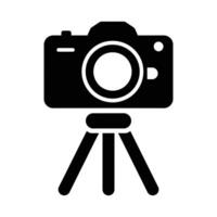 DSLR Camera on Tripod Icon vector
