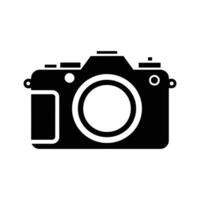 Simple Silhouette of a Modern DSLR Camera vector