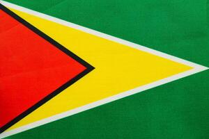 Guyanese flag displayed in vibrant colors and design photo