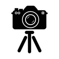 DSLR Camera on Tripod Perfect for Photography or Videography vector