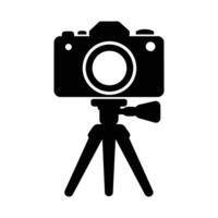 DSLR Camera on Tripod Perfect for Videography vector
