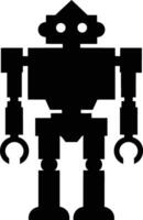 Simple Silhouette of a Retro Robot vector