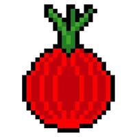 Red onion with pixel art vector