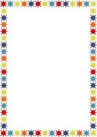 Shining star frame. Bright star template. Frame with empty space for your text vector