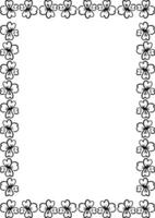 Flourish frame with blossom elements vector