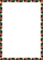 frame for text. Modern Art graphics for hipsters. Colorful stylish geometric empty frame vector