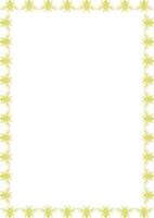 Honeybee engraving frame. Frame of cute honey bee animal template. Insect on white background vector
