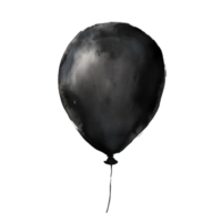 Dark balloon floating in minimalistic space depicting simplicity and solitude png
