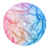 Abstract circular art with multicolored crumpled texture png