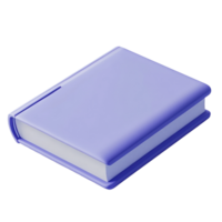Closed purple book with simple design on white surface png
