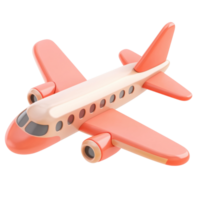 Pink and white toy airplane with rounded wings and engines png