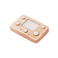 Retro handheld game console with buttons and screen png