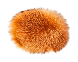 Fluffy round fur texture with soft orange and brown pattern png