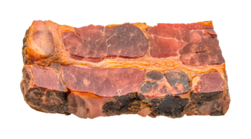 Polished jasper stone with distinctive red patterns png