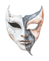 Abstract half-face mask with textured surface and dual-colored design png