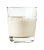 Glass of fresh milk with foam on top png